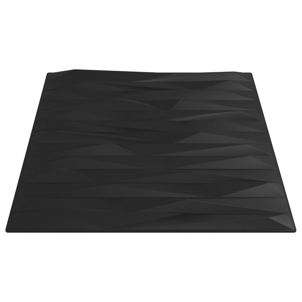 vidaXL Panouri de perete 12 buc. negru 50x50 cm XPS 3 m² piatră