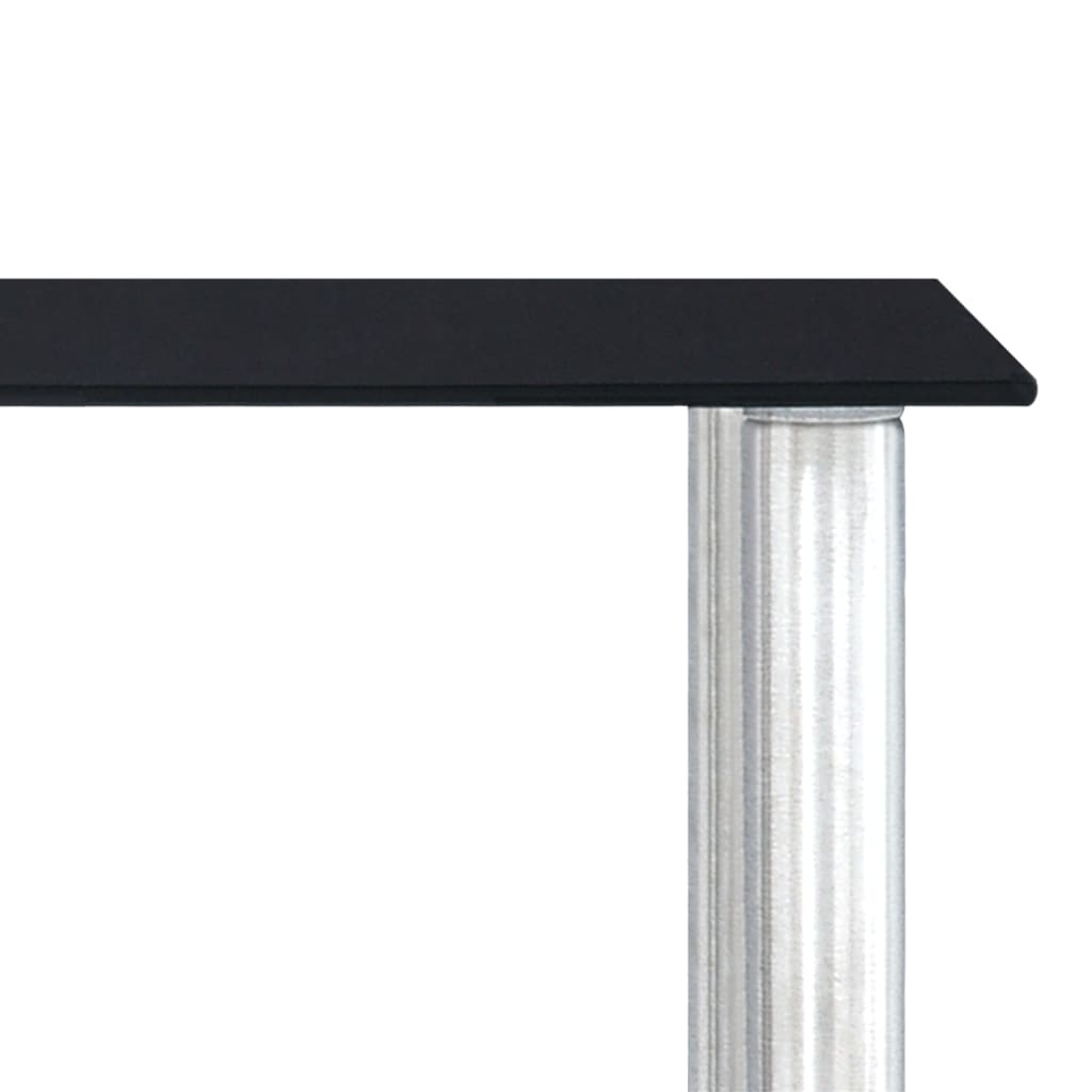 vidaXL Raft de bucătărie, negru, 45x16x26 cm, sticlă securizată