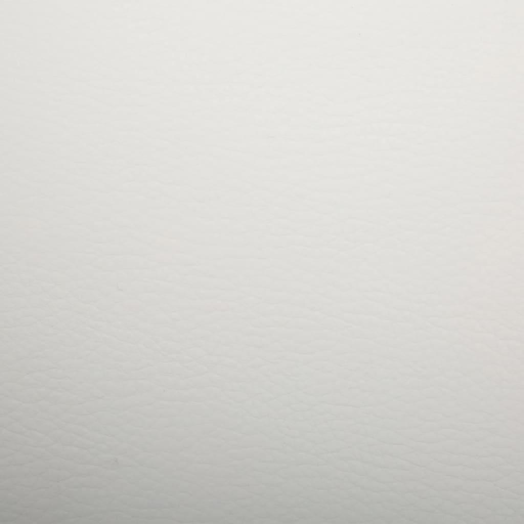 vidaXL Scaune de bucătărie pivotante, 4 buc., alb, piele artificială