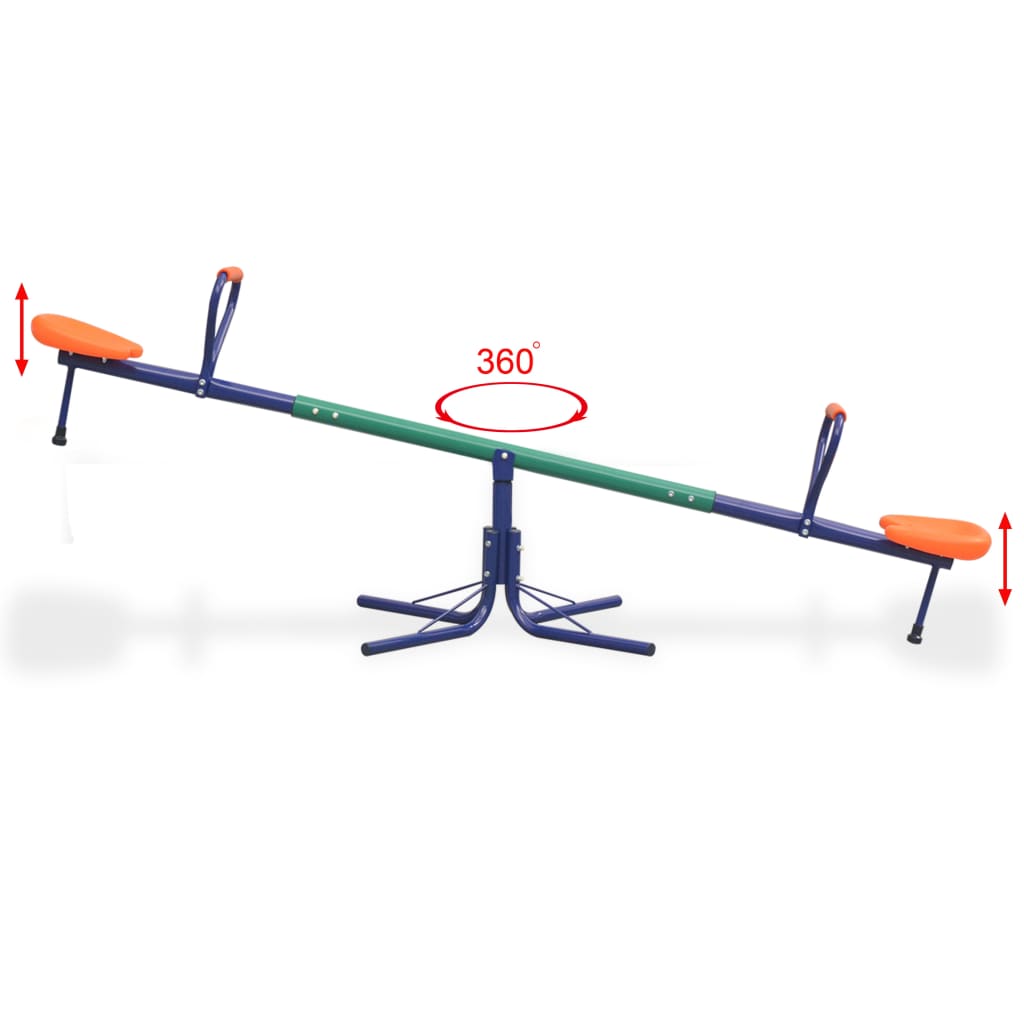 vidaXL Balansoar rotativ 360 grade, portocaliu