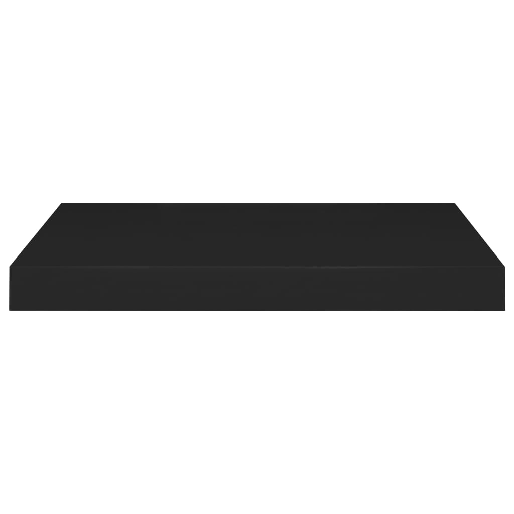 vidaXL Rafturi de perete suspendate, 2 buc., negru, 50x23x3,8 cm, MDF