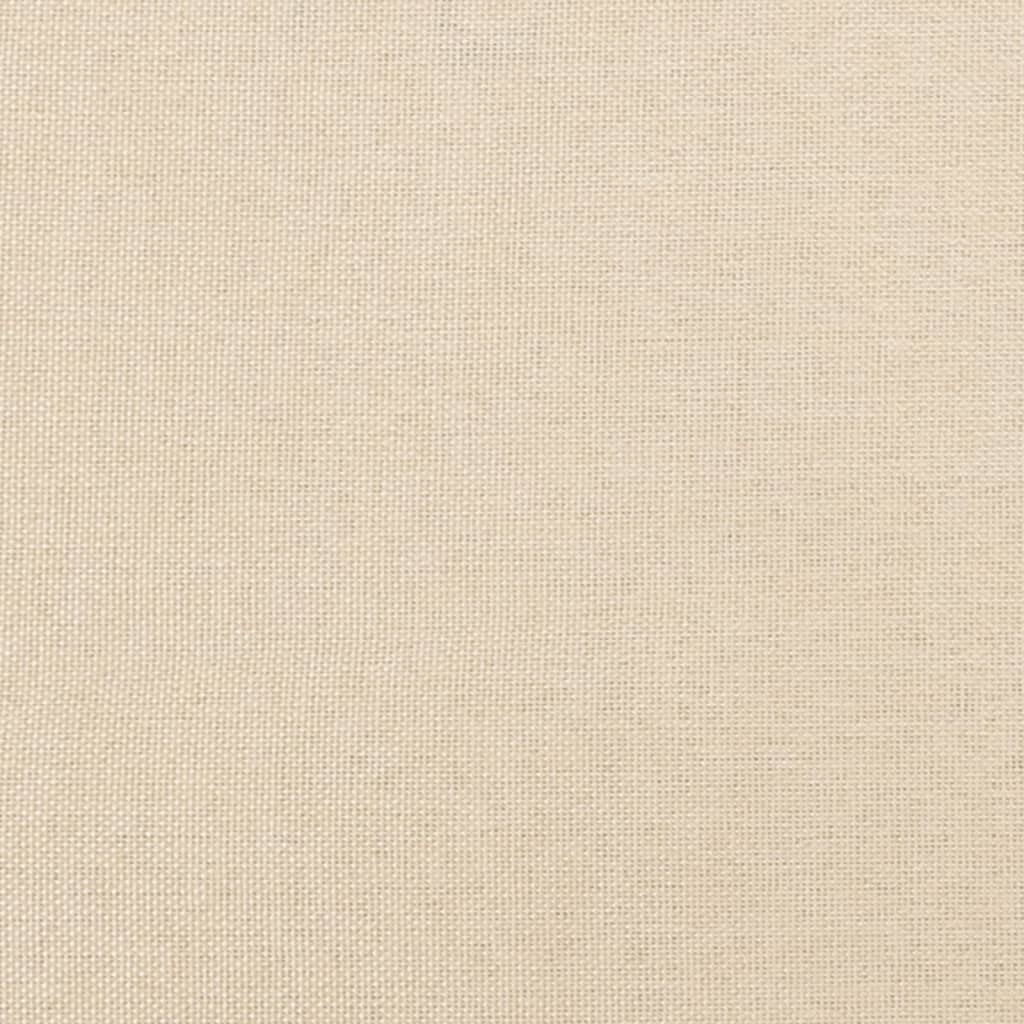 vidaXL Tăblie de pat cu aripioare, crem, 147x16x118/128 cm, textil
