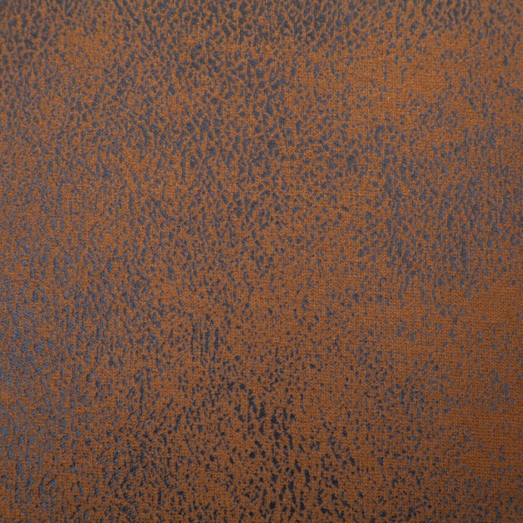 vidaXL Banchetă cu depozitare, maro, 116 cm, piele întoarsă ecologică