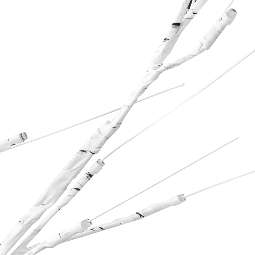 vidaXL Mesteacăn cu LED, alb, 672 LED-uri alb calde, 400 cm