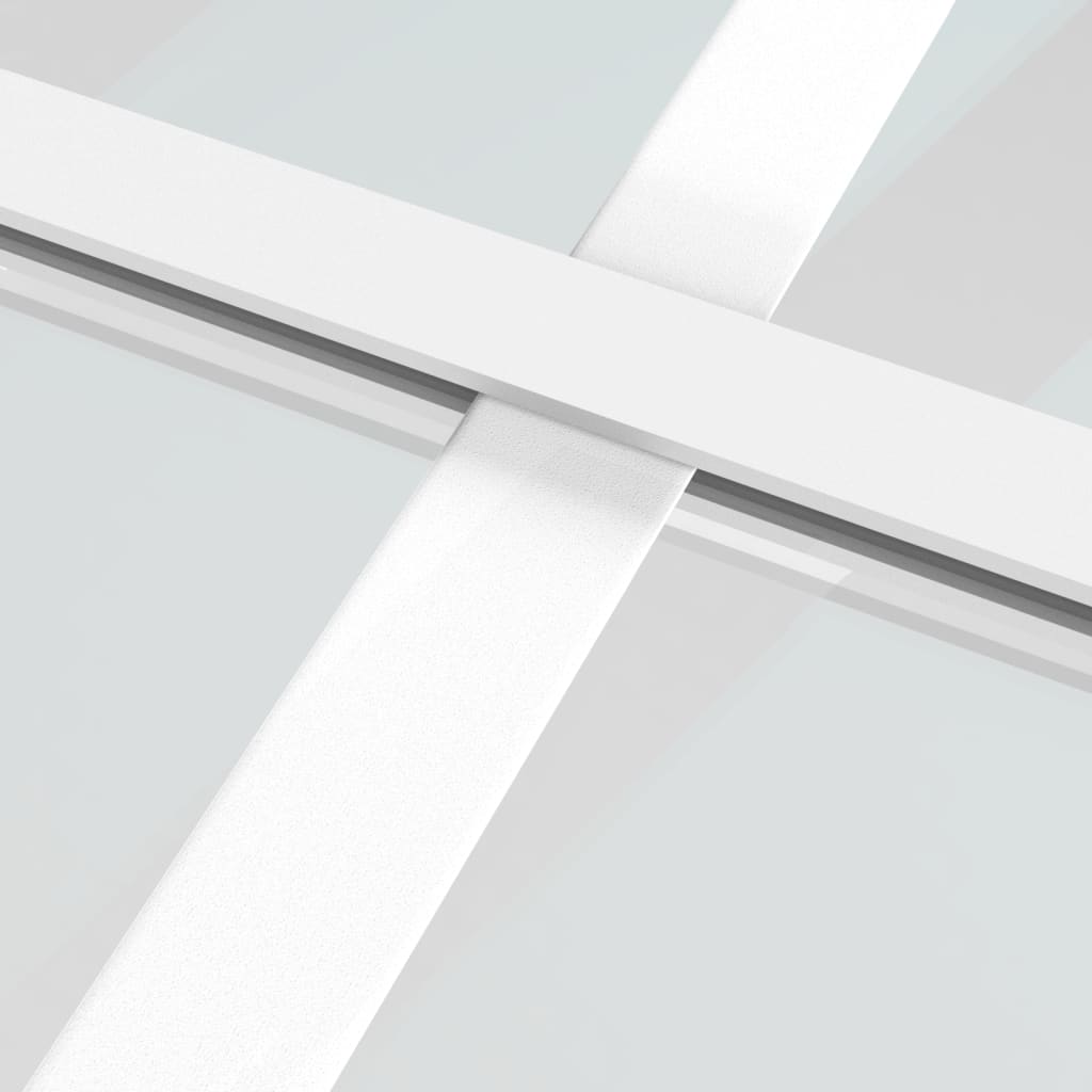 vidaXL Ușă de interior, 83x201,5 cm, alb, sticlă mată și aluminiu