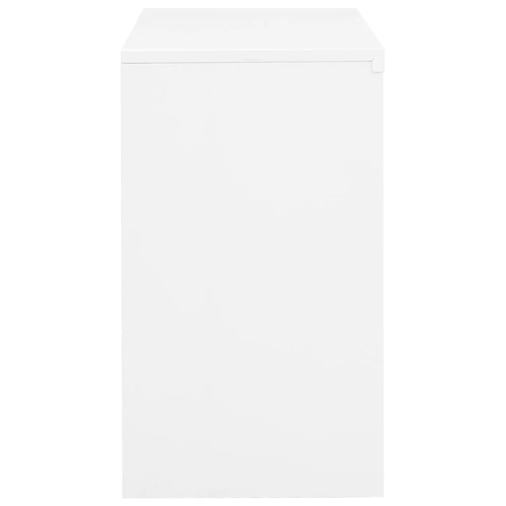 vidaXL Dulap de birou, alb, 90x40x70 cm, oțel