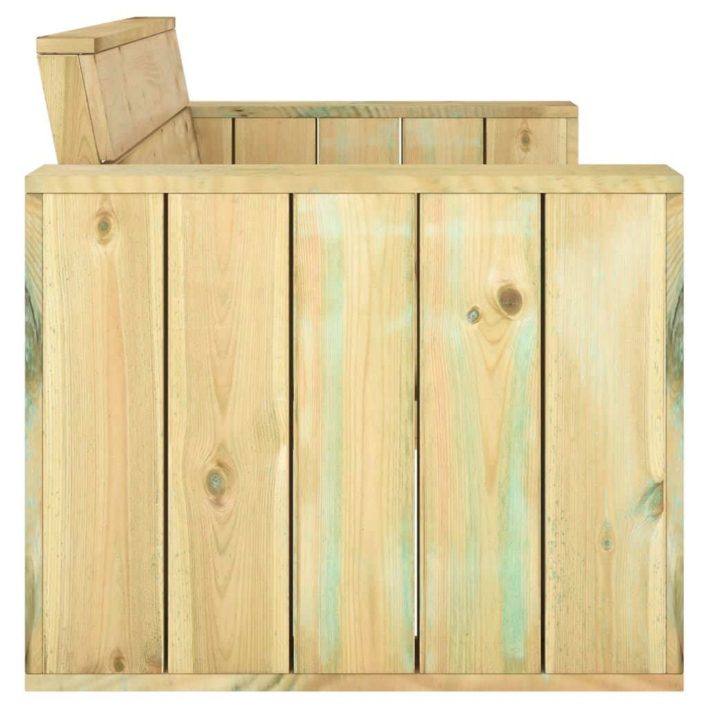 vidaXL Set mobilier de grădină, 3 piese, lemn masiv pin tratat
