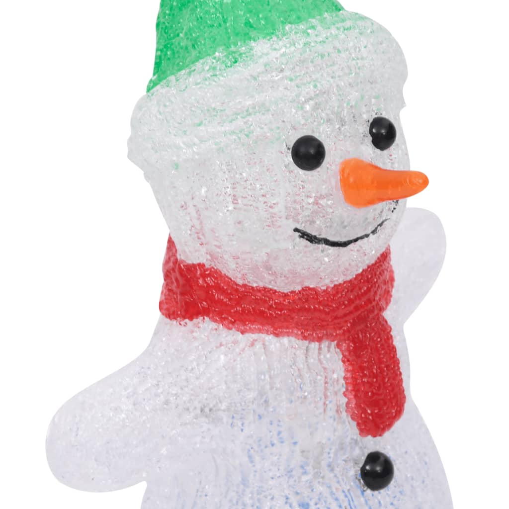 vidaXL Figurină om zăpadă Crăciun LED acrilic 30cm interior/exterior
