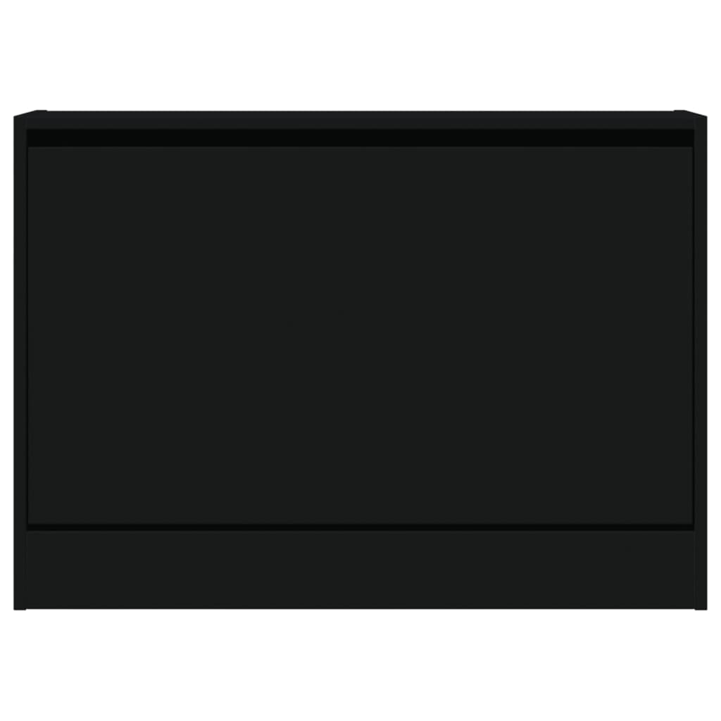 vidaXL Pantofar, negru, 80x21x57 cm, lemn compozit