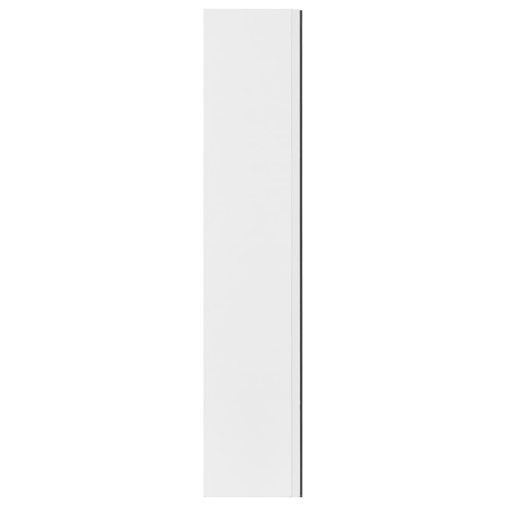 vidaXL Dulap de baie cu oglindă, alb, 60x15x75 cm, MDF
