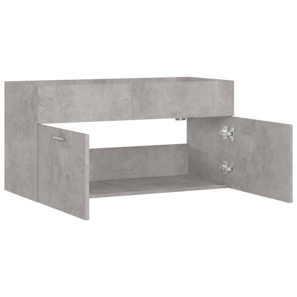 vidaXL Dulap de chiuvetă, gri beton, 90x38,5x46 cm, PAL