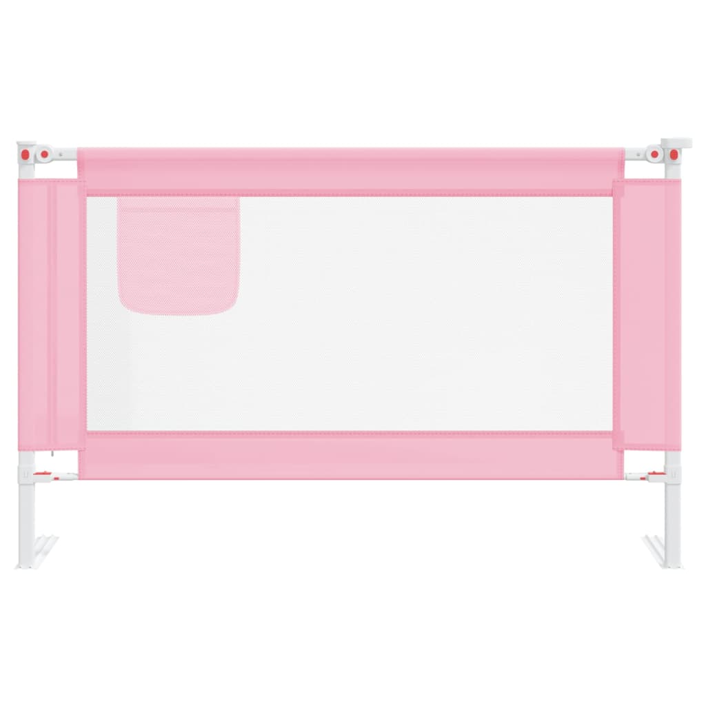 vidaXL Balustradă de protecție pat copii, roz, 120x25 cm, textil