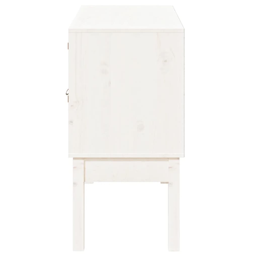 vidaXL Servantă, alb, 110x40x78 cm, lemn masiv de pin