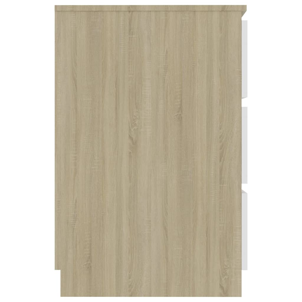 vidaXL Birou de scris, alb și stejar Sonoma, 140 x 50 x 77 cm, PAL