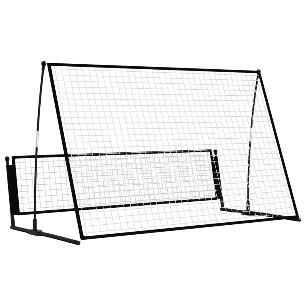 vidaXL Poartă de fotbal de ricoșeu 2-în-1, 202x104x120 cm, oțel