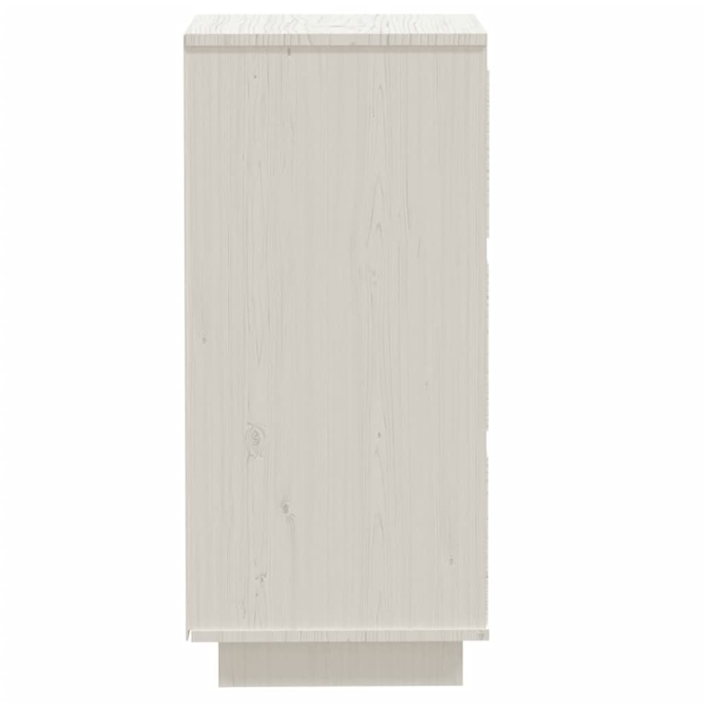 vidaXL Servante, 2 buc., alb, 32x34x75 cm, lemn masiv de pin