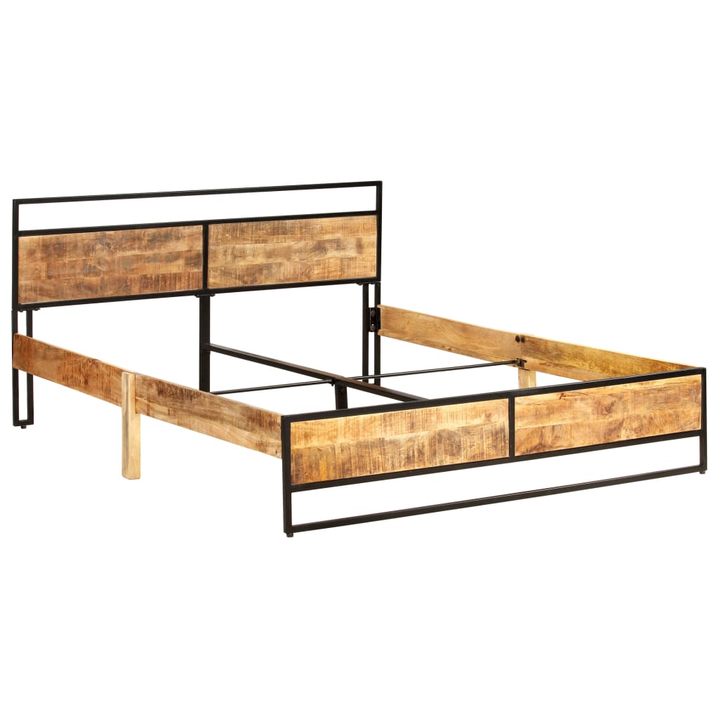 vidaXL Cadru de pat, 160 x 200 cm, lemn masiv de mango și pin