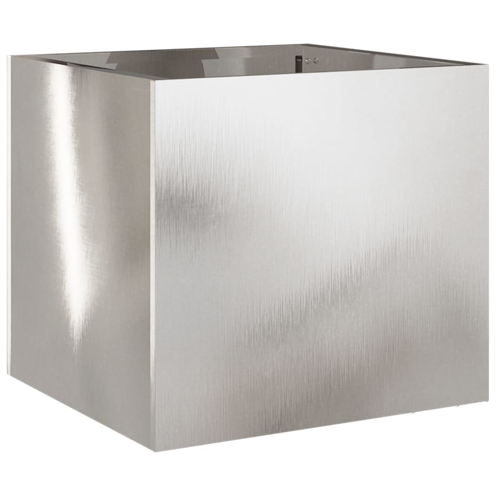 vidaXL Jardiniere, 2 buc., argintiu, 32x30x29 cm, oțel inoxidabil