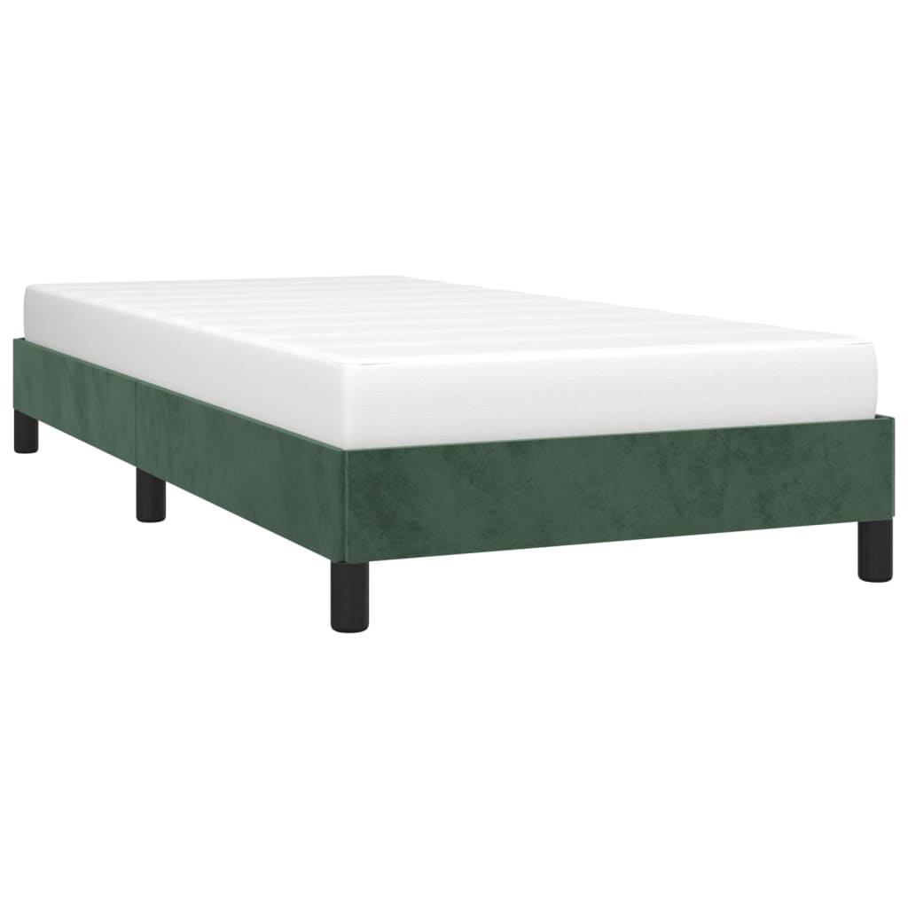 vidaXL Cadru de pat, verde închis, 100x200 cm, catifea