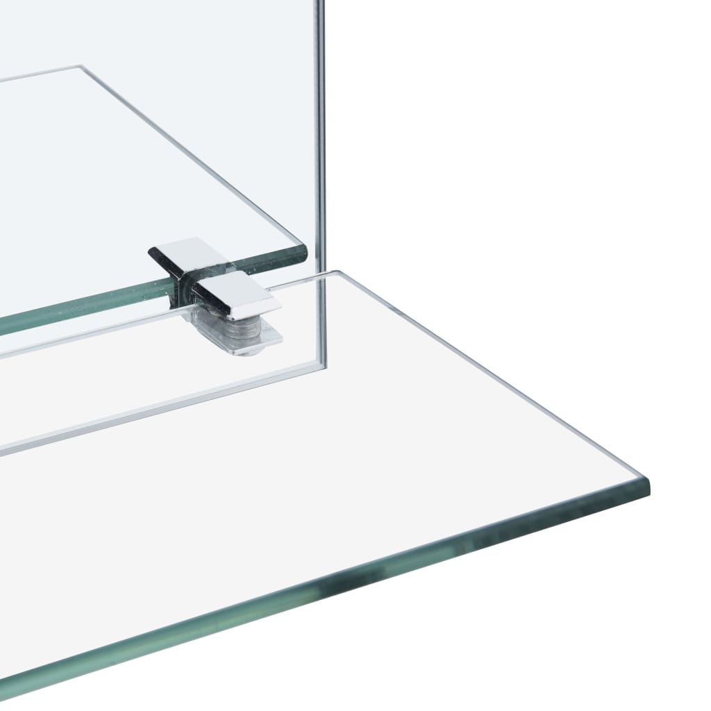 vidaXL Oglindă de perete cu raft, 50 x 50 cm, sticlă securizată