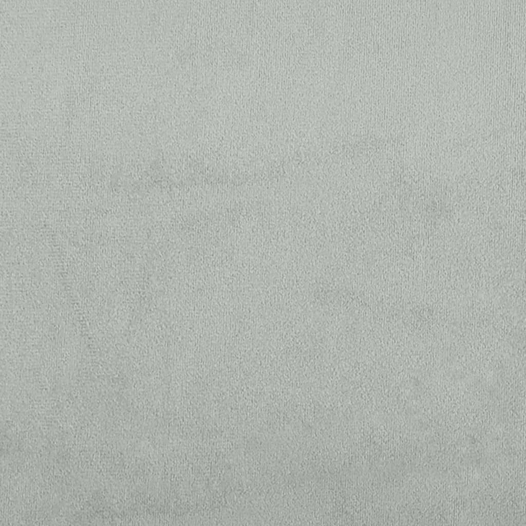 vidaXL Banchetă cu perne, gri deschis, 120,5x65x75 cm, catifea