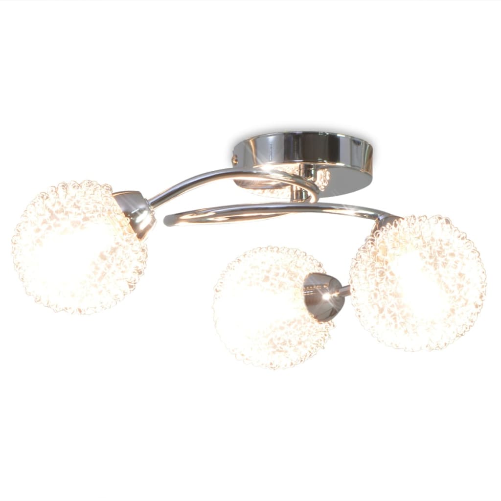 vidaXL Lampă de plafon cu 3 becuri LED G9 120 W