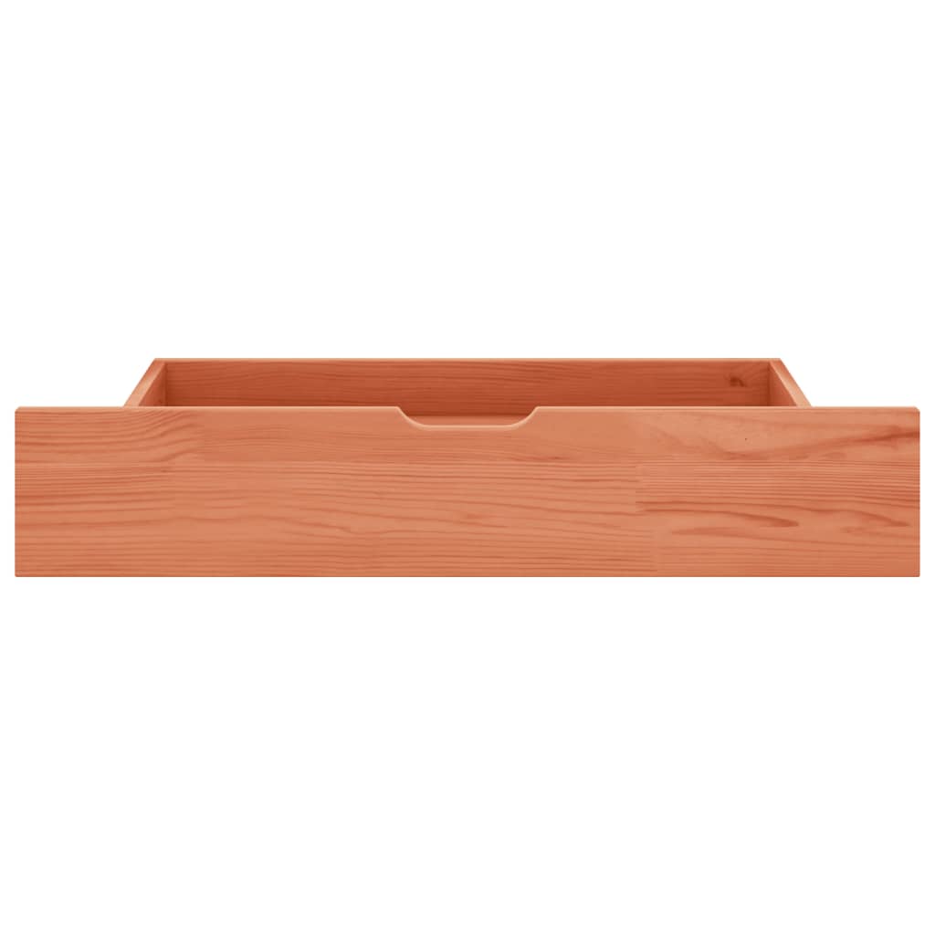 vidaXL Cadru de pat cu 2 sertare maro miere 100x200 cm lemn masiv pin