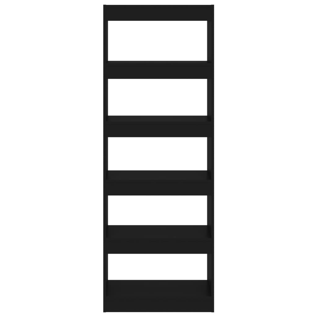 vidaXL Bibliotecă/Separator cameră, negru, 60x30x166 cm, PAL