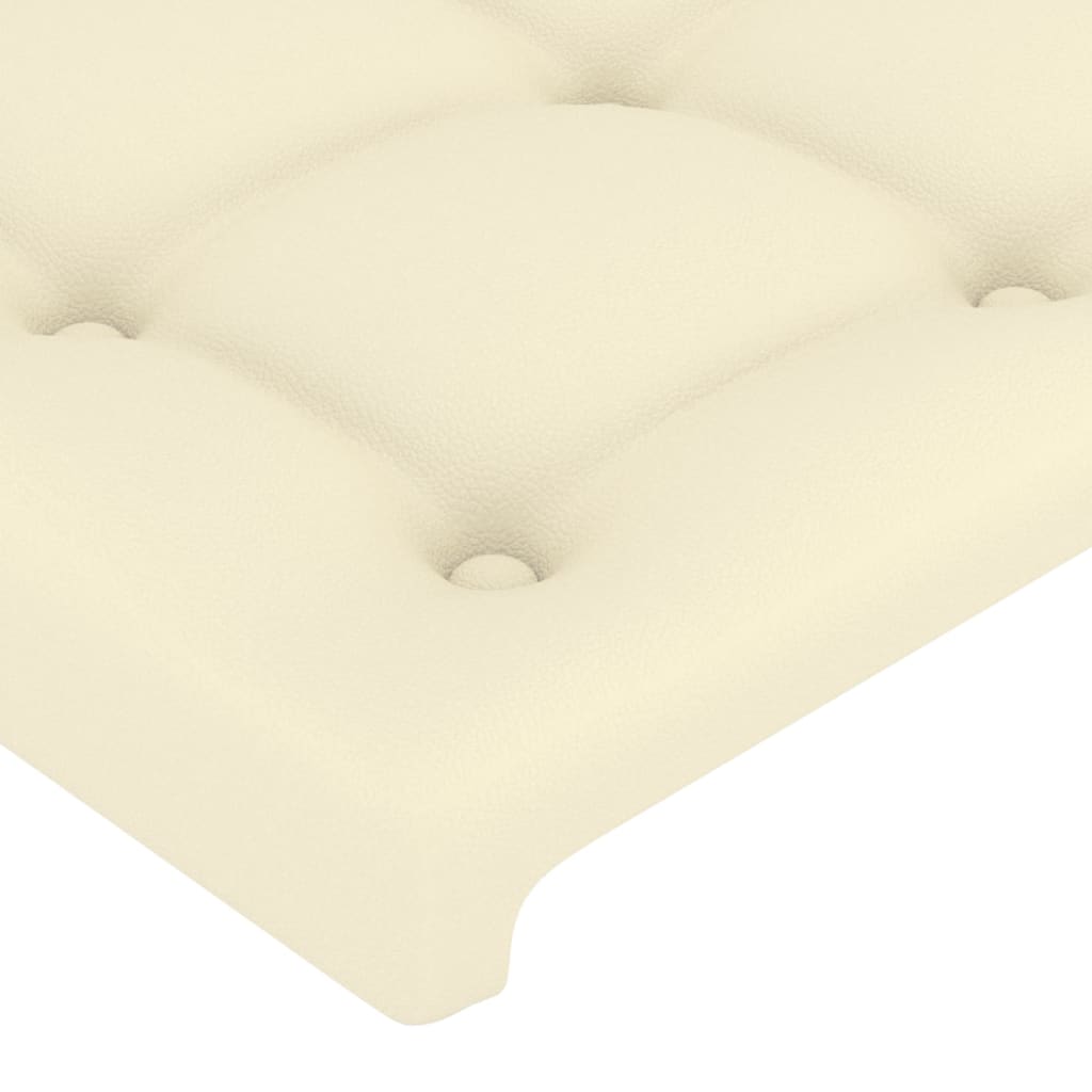 vidaXL Tăblie de pat cu aripioare crem 83x16x78/88 cm piele ecologică