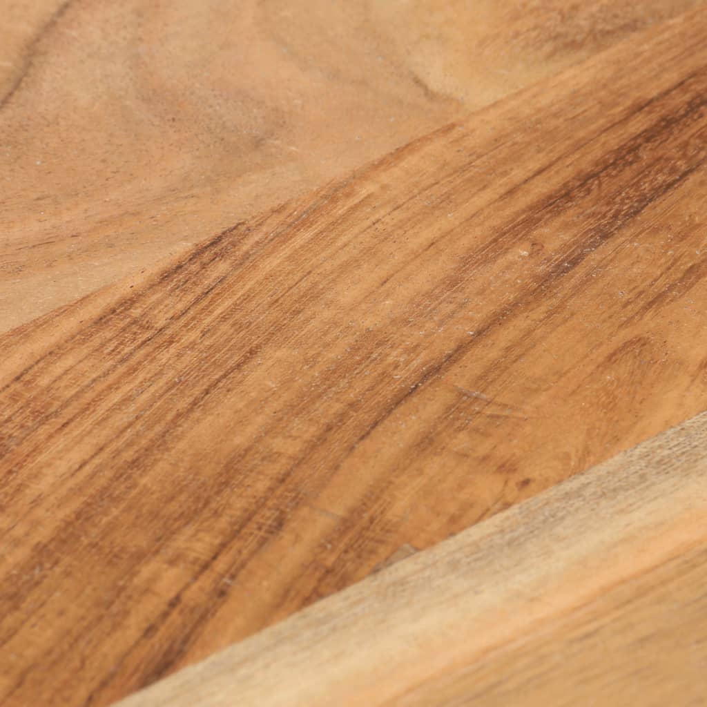 vidaXL Masă laterală, natural, 45x35x48 cm, lemn masiv acacia & fontă