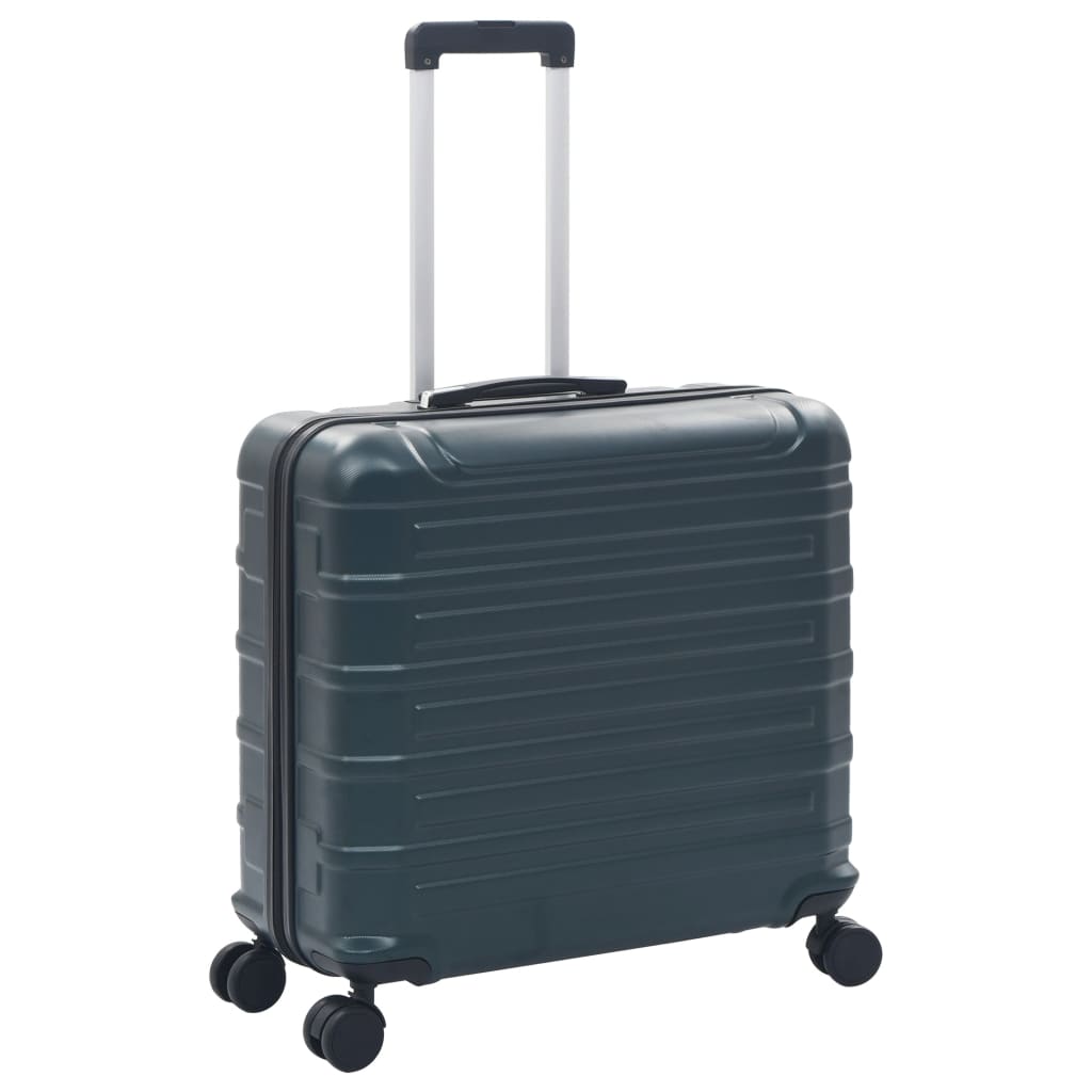 vidaXL Set valize carcasă rigidă, 2 buc., verde, ABS