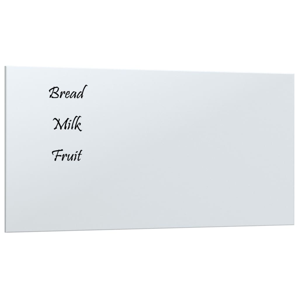 vidaXL Tablă magnetică de perete, alb, 40x20 cm, sticlă securizată