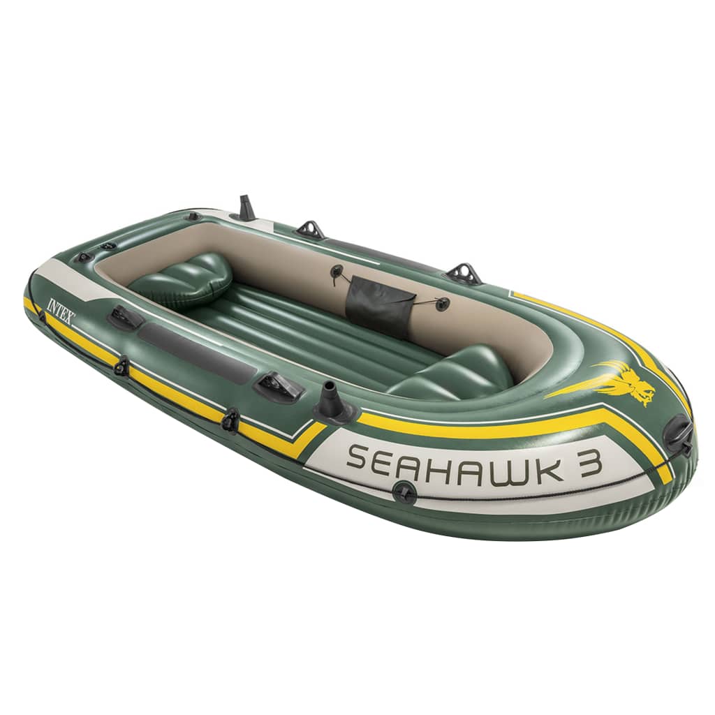 Intex Set barcă gonflabilă ”Seahawk 3” cu motor independent și suport