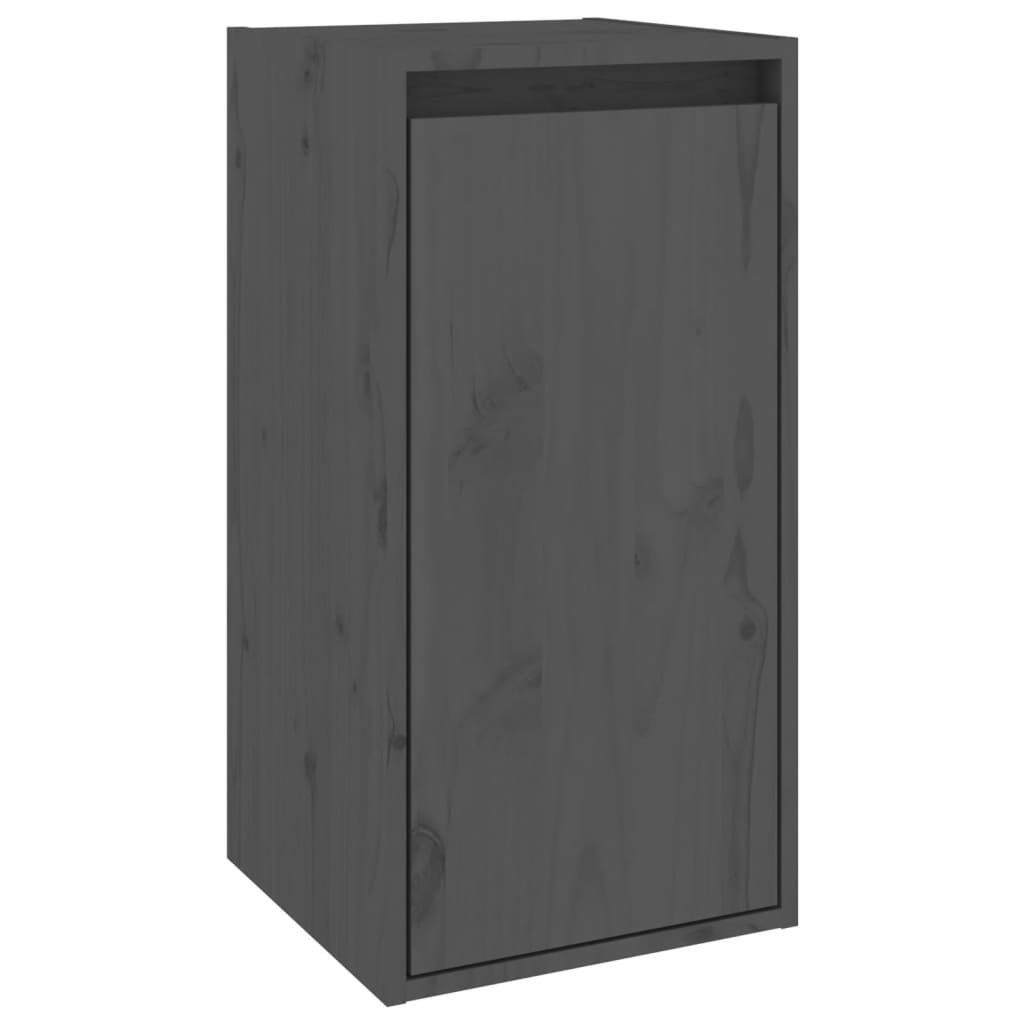 vidaXL Dulap de perete, gri, 30x30x60 cm, lemn masiv de pin