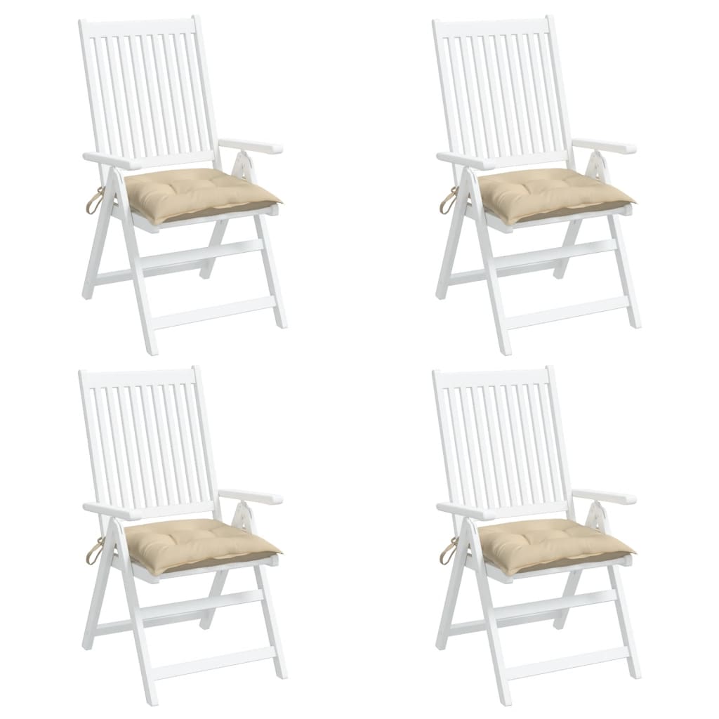 vidaXL Perne de scaun, 4 buc., bej, 50x50x7 cm, textil oxford