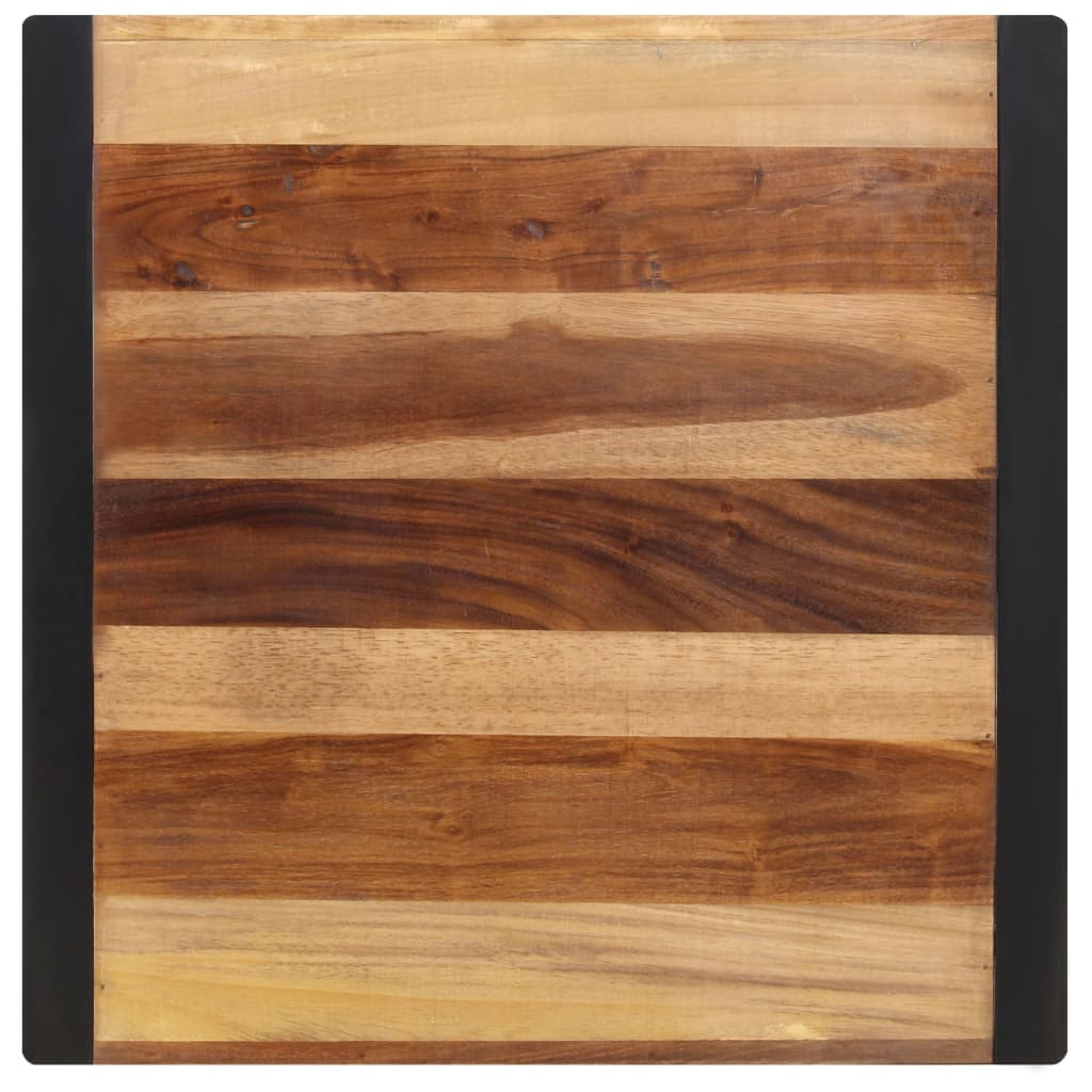 vidaXL Masă bucătărie, 70x70x75 cm, lemn masiv acacia finisaj sheesham