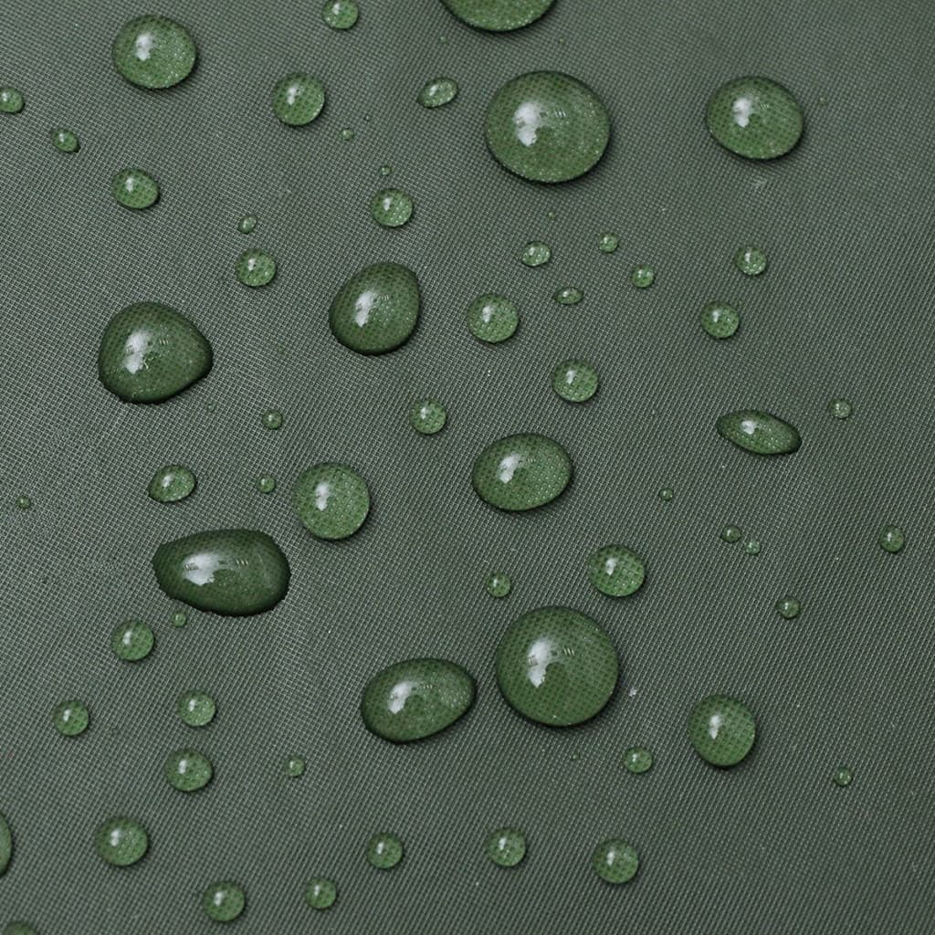 Costum de ploaie impermeabil cu glugă, mărime L, verde, 2 piese