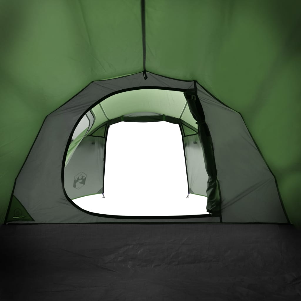 vidaXL Cort de camping pentru 2 persoane, verde, impermeabil