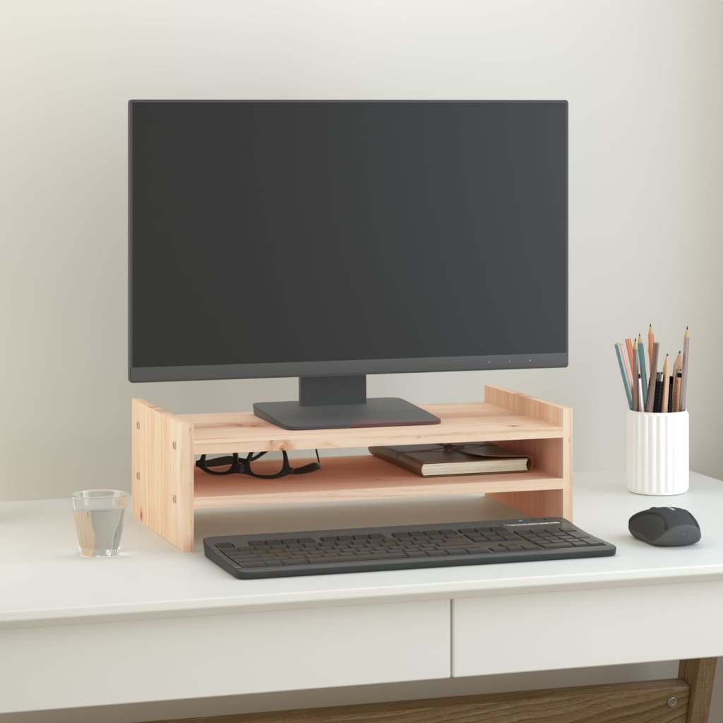 vidaXL Suport pentru monitor, 50x27x15 cm, lemn masiv de pin
