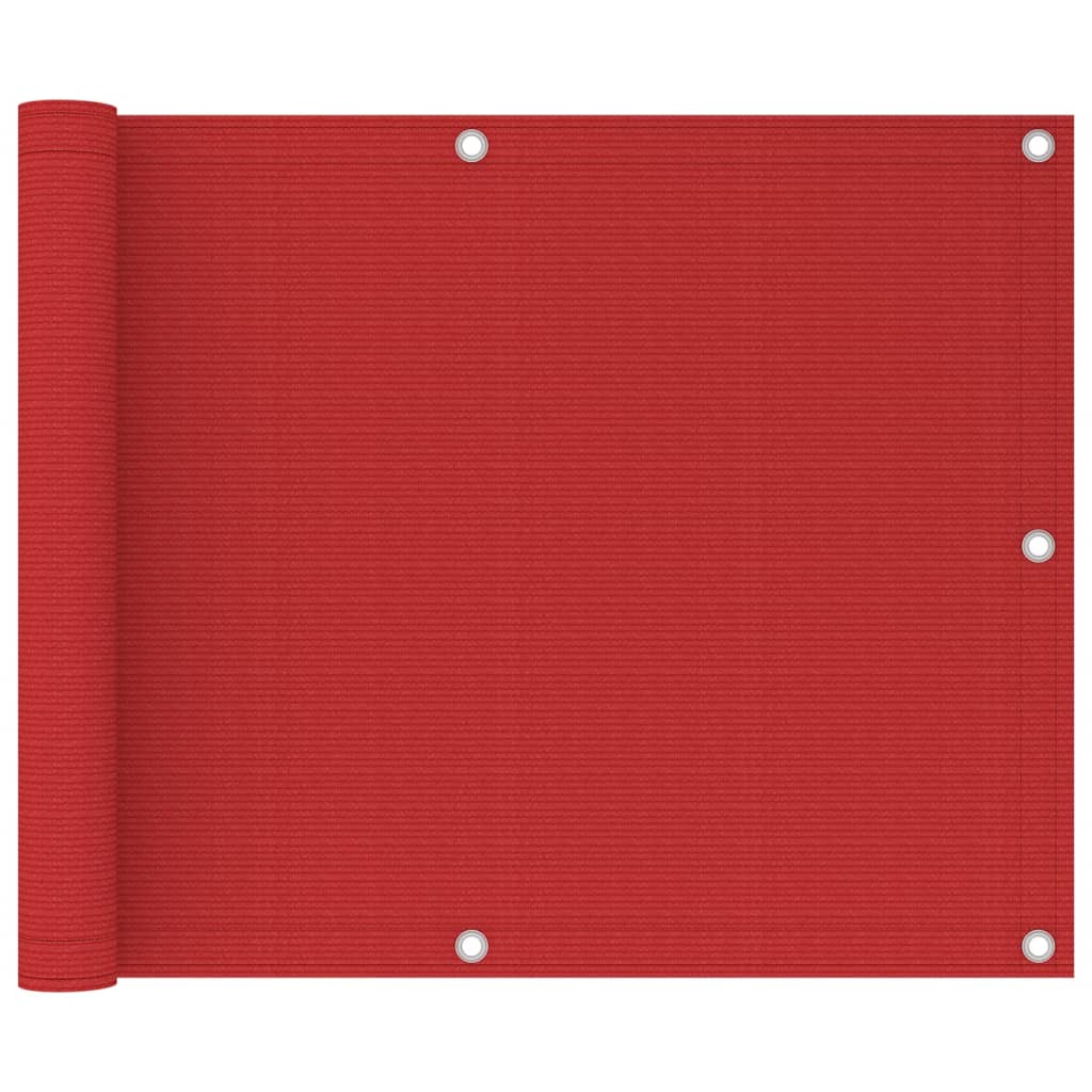 vidaXL Paravan de balcon, roșu, 75x300 cm, HDPE