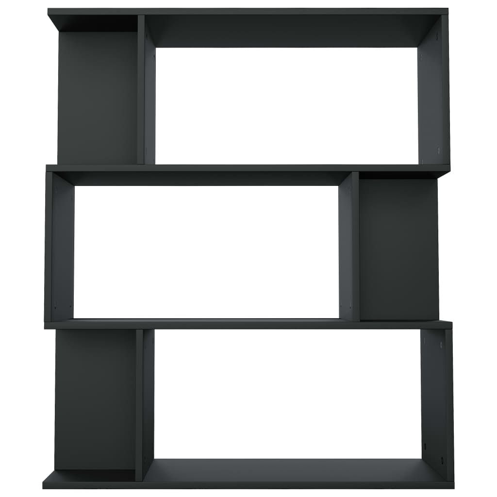 vidaXL Bibliotecă/Separator cameră, negru, 80x24x96 cm, PAL