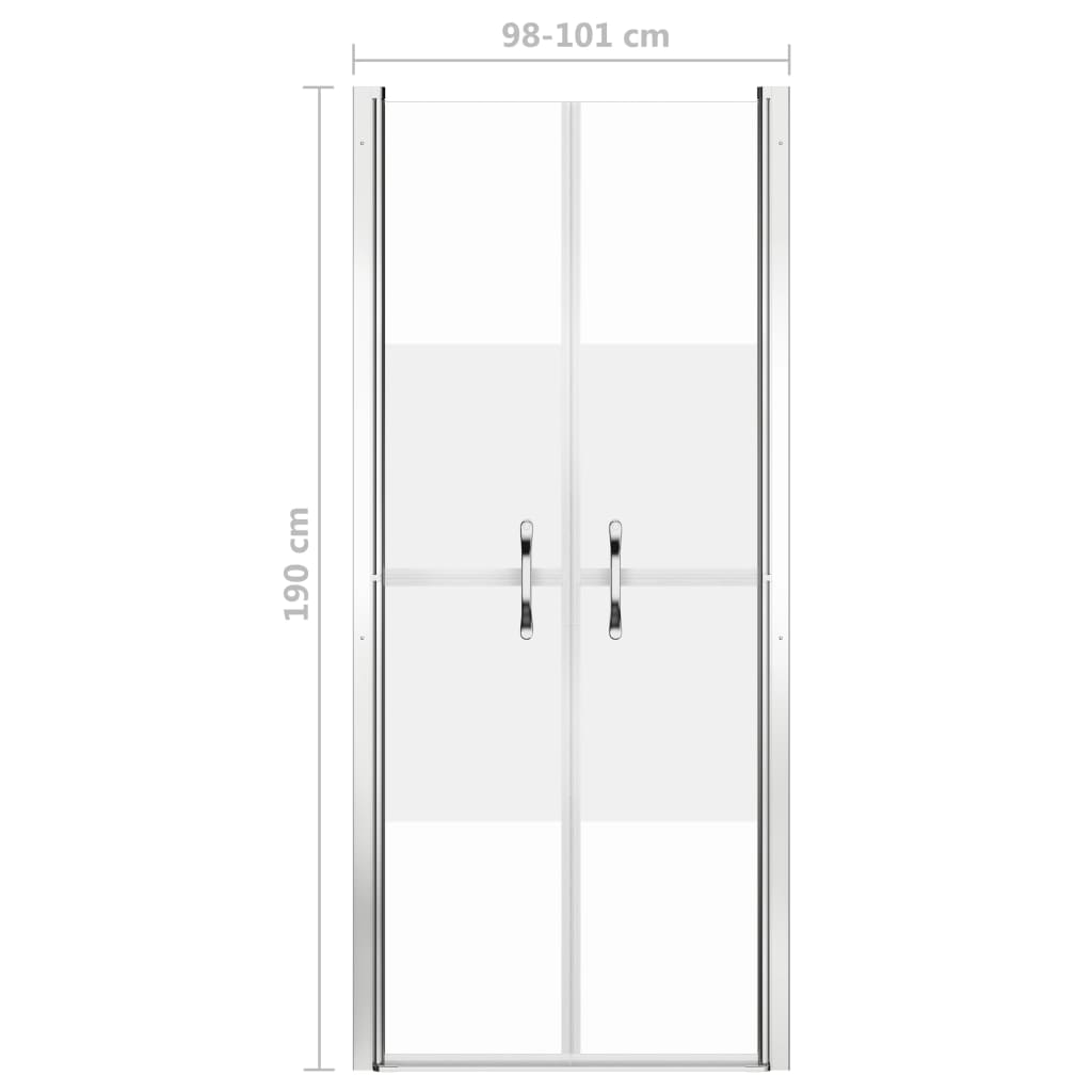 vidaXL Ușă cabină de duș, jumătate mat, 101 x 190 cm, ESG