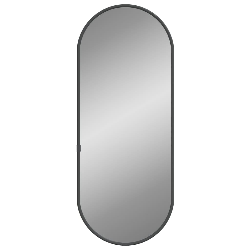 vidaXL Oglindă de perete, negru, 50x20 cm, ovală