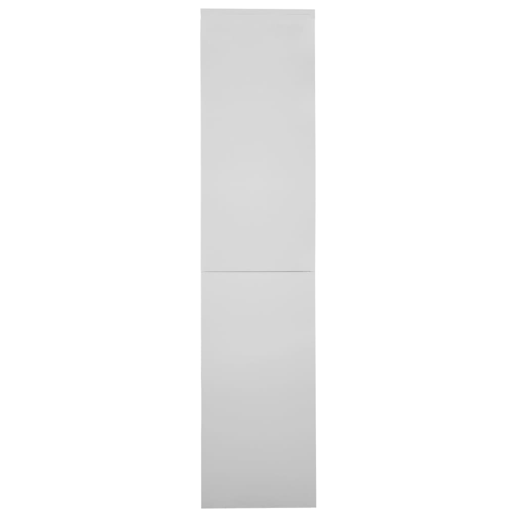 vidaXL Dulap de birou cu ușă glisantă, gri deschis, 90x40x180 cm, oțel