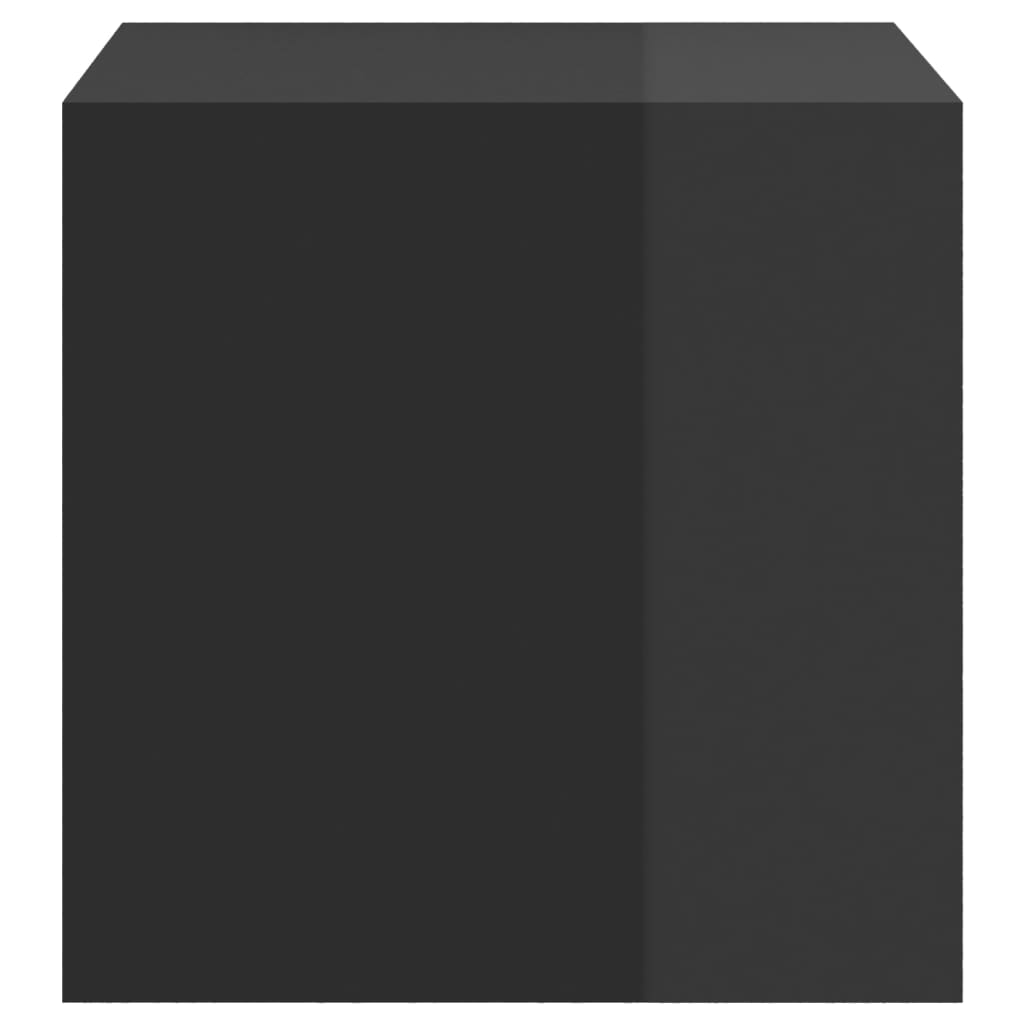vidaXL Dulapuri de perete, 2 buc., negru extralucios, 37x37x37 cm, PAL