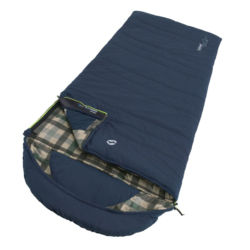 Outwell Sac de dormit "Camper Lux" cu fermoar stânga, albastru închis