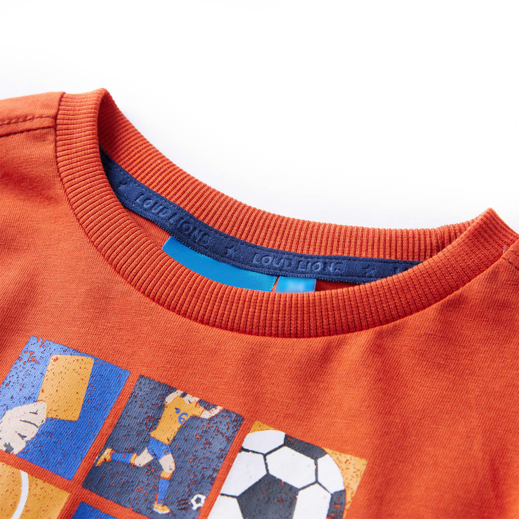 Tricou de copii cu mâneci lungi, portocaliu, 92