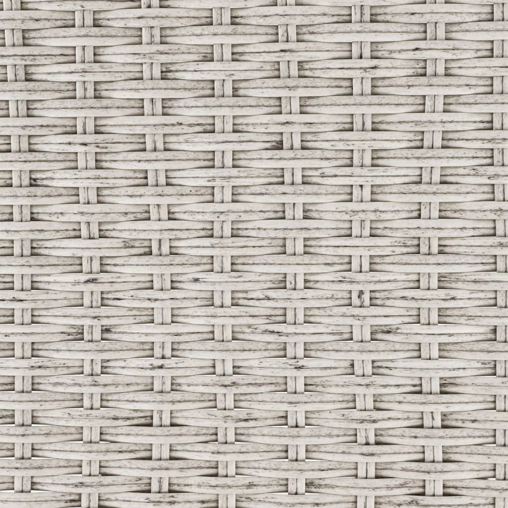 HI Masă de balcon pliabilă cu blat aspect răchită, gri, 60x40 cm