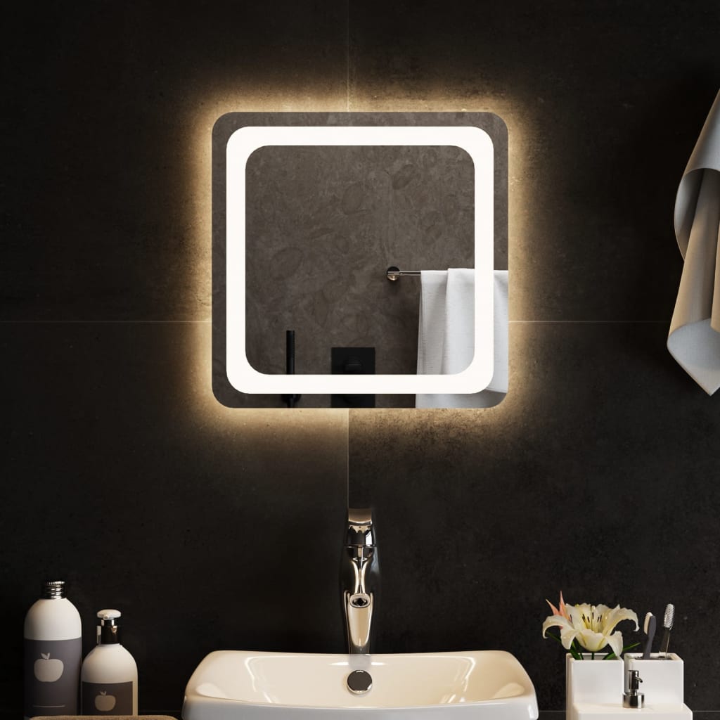vidaXL Oglindă de baie cu LED, 40x40 cm