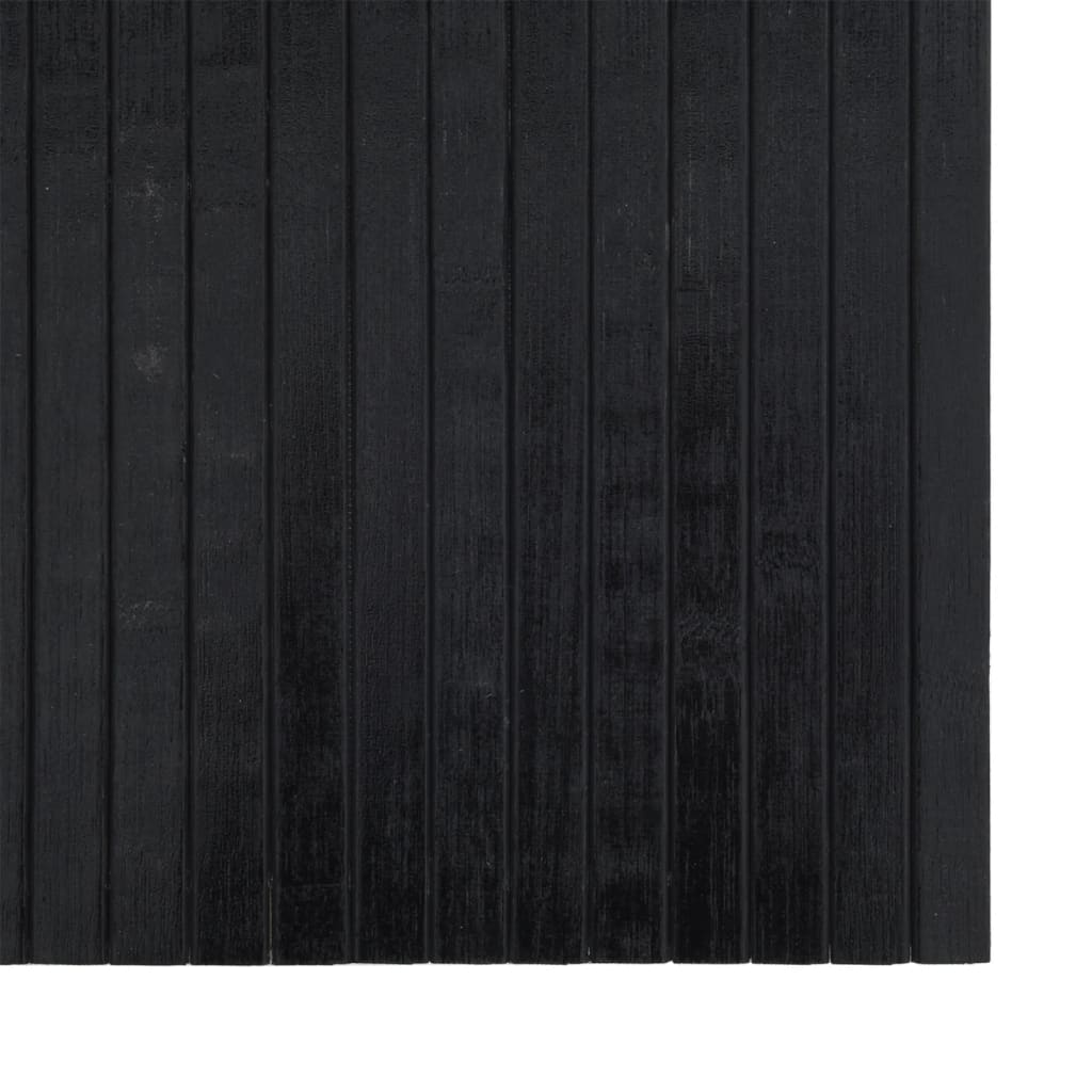 vidaXL Covor dreptunghiular, negru, 70x100 cm, bambus